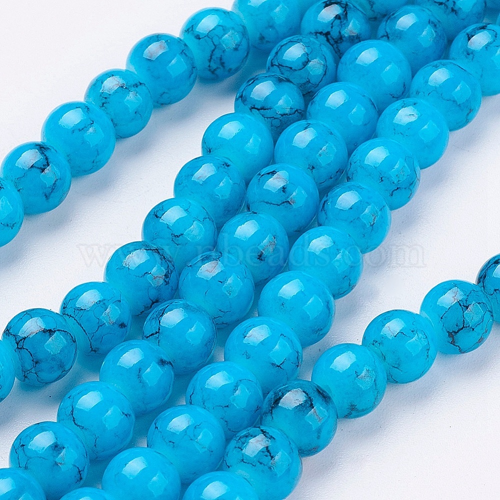 round 6mm Glass pearls 70 beads