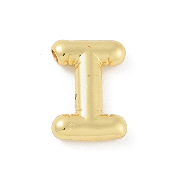 Rack Plating Brass Pendants, Long-Lasting Plated, Lead Free & Cadmium Free,  Real 18K Gold Plated, Letter I, 17.5x12x4mm, Hole: 1.8mm