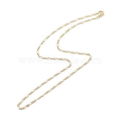 Brass Figaro Chains Necklace for Women(X-NJEW-P265-28G)-2