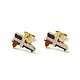 Ion Plating(IP) 304 Stainless Steel Enamel Stud Earrings(EJEW-D089-01G)-1