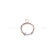 Brass Clip-on Hoop Earring Findings, for Non-pierced Ear, Platinum, 17.5x13x1.5mm, Hole: 2.2mm, Pin: 0.7mm(KK-WH0047-02D)