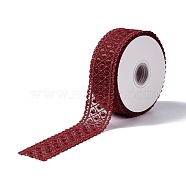10 Yards Polyester Lace Trim Ribbon, for DIY Jewelry Making, Dark Red, 1-1/2 inch(38.5~39.5mm)(OCOR-C004-06E)
