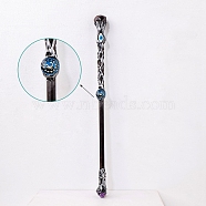 Natural Garnet Twelve Constellation Magic Wand, Cosplay Magic Wand, for Witches and Wizards, Scorpio, 290mm(PW-WG23699-03)