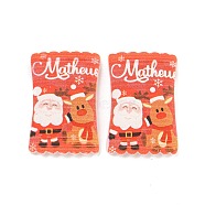 Christmas Theme Opaque Resin Decoden Cabochons, Snack Candy Bags, Deer, 26.5x18x5mm(CRES-B022-03B)