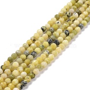 Natural Yellow Turquoise(Jasper) Beads Strands, Faceted, Round, 3.5mm, Hole: 0.6mm, about 116~118pcs/strand, 15.16''(38.5~39cm)(G-D463-11B)