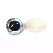 Half Round ABS Plastic Doll Craft Eyes, Safety Eyes, with Spacer, Silver, 16mm(PW-WG10432-08)