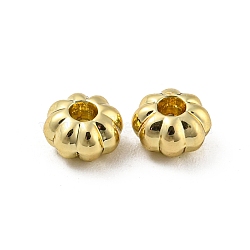 Alloy Beads, Long-Lasting Plated, Lead Free & Cadmium Free & Nickel Free, Pumpkin, Golden, 5.5x3mm, Hole: 1.5mm(PALLOY-K020-10G)