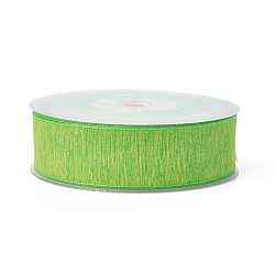 Polyester Ribbons, Lime, 1 inches(25mm); about 100yards/roll(91.44m/roll)(SRIB-L051-25mm-C001)