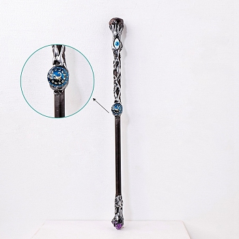 Natural Garnet Twelve Constellation Magic Wand, Cosplay Magic Wand, for Witches and Wizards, Scorpio, 290mm