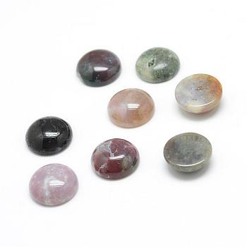 Natural Indian Agate Gemstone Cabochons, Half Round, 6x3mm