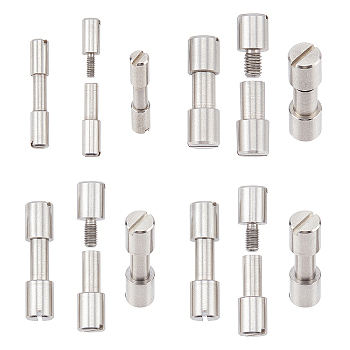 CHGCRAFT 12 Set 4 Style Stainless Steel Rivet Screws, Column, Stainless Steel Color, 3 set/style