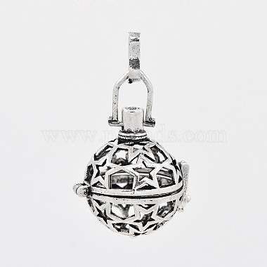 Antique Silver Round Brass Pendants