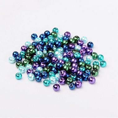 Océan mix perles perles de verre nacrées(HY-X006-6mm-11)-2