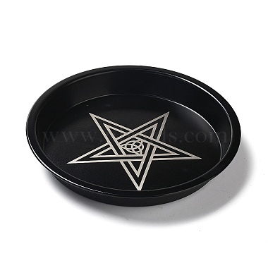 Carbon Steel Plate Candle Holder(DJEW-K020-01A)-2