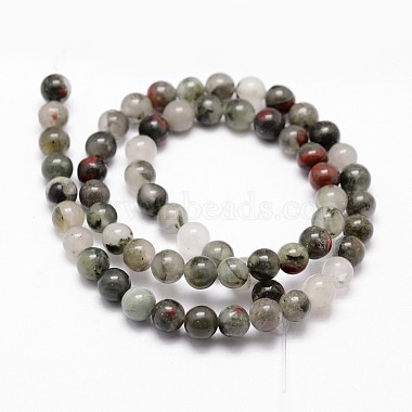 Natural African Bloodstone Beads Strands(G-G735-32-6mm)-2