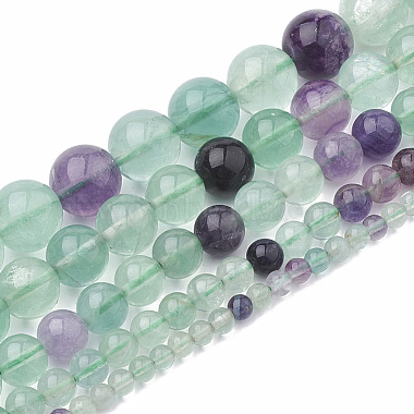 Natural Fluorite Beads Strands(G-S333-12mm-006)-2