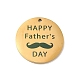 Father's Day Theme 304 Stainless Steel Pendants(STAS-E171-02G)-1