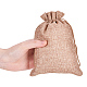 pochettes d'emballage en toile de jute (polyester) sacs à cordon(ABAG-BC0001-07B-18x13)-2