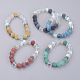 Natural Weathered Agate(Dyed) Beaded Stretch Bracelets(BJEW-JB03556)-1