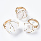 Adjustable Natural Quartz Crystal Finger Rings(RJEW-T019-02J-KC)-1