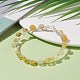Bracelet de perles tressées en opale jaune naturelle(BJEW-JB07998-05)-2