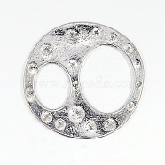 Metal Alloy Pendants, Lead Free and Cadmium Free & Nickel Free, Flat Round, Antique Silver, 25mm, 1mm(X-PALLOY-F97-AS)