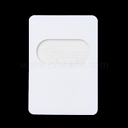 Oval Hole Acrylic Pearl Display Board Loose Beads Paste Board, with Adhesive Back, White, Rectangle, 4.85x3.35x0.1cm, Inner Size: 1.2x2.6cm(ODIS-M006-01J)