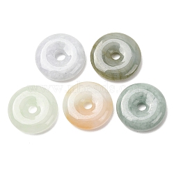 Dyed Natural Myanmar Jade Pendants, Donut/Pi Disc Charms, Mixed Color, 23~26x5~6mm, Hole: 4~5.5mm(GG-CBABA9C-12B-02)