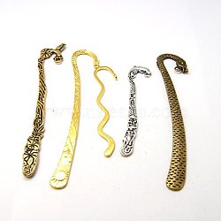 Tibetan Style Bookmarks, Mixed Shape, Mixed Color, 79~122x15~24x2~4mm, Hole: 2~3mm(TIBEP-MSMC002-M)