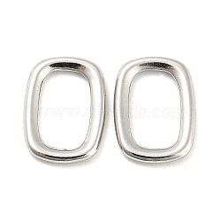 Non-Tarnish 304 Stainless Steel Linking Rings, Rectangle, Stainless Steel Color, 14x10x1.5mm, Inner Diameter: 10x16mm(STAS-I202-09P)