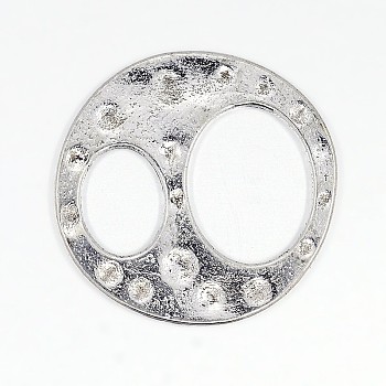 Metal Alloy Pendants, Lead Free and Cadmium Free & Nickel Free, Flat Round, Antique Silver, 25mm, 1mm