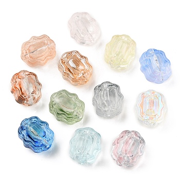Transparent Glass Beads, Candy, Mixed Color, 12x10.5x7mm, Hole: 1mm