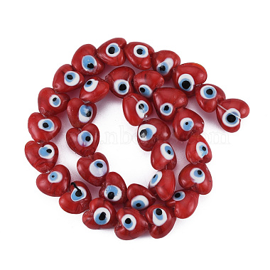 Handmade Evil Eye Lampwork Beads Strands(LAMP-N029-010I)-3