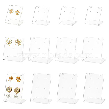 Clear Rectangle Acrylic Earring Displays