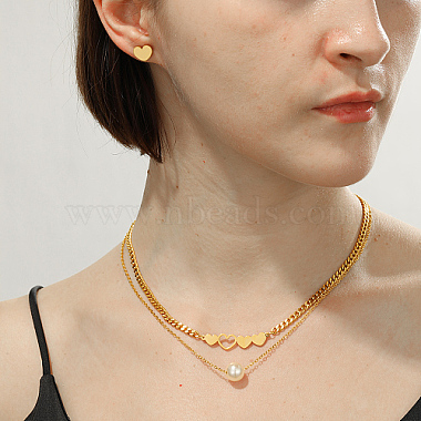 Golden Stainless Steel Jewelry Set(QE0758-4)-2