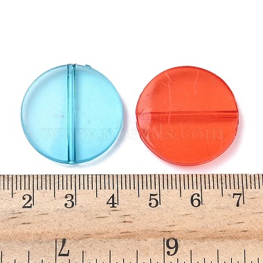 Flat Round Transparent Acrylic Beads(X-MACR-R546-26)-4