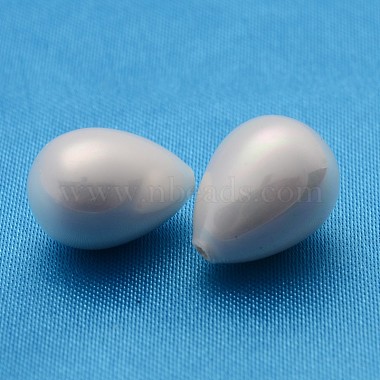 14mm White Drop Shell Pearl Beads