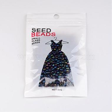 6/0 electrochapado perlas de semillas de vidrio redondo del iris(X-SEED-A009-4mm-604)-3