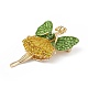 Broche en émail danseuse papillon avec strass(JEWB-P016-01G-01)-4