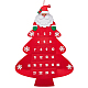 Christmas Tree Felt Fabric Pendant Decorations with Advent Calendar(DIY-WH0032-26)-1