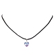 Glass Heart Pendant Necklaces(NJEW-JN04476)-3