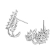 Rack Plating Leaf Brass Stud Earrings(EJEW-N055-30P-RS)-2