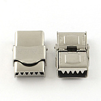 Tarnish Resistant Smooth Surface 201 Stainless Steel Watch Band Clasps, Stainless Steel Color, 25x15.5x8mm, Hole: 12x3~4mm(X-STAS-R063-79)