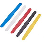 Plastic Oil Painting Scraper Knife, Stirring Rods, Drawing Arts Tools, Mixed Color, 285x31x1.5~10.5mm, 5colors, 1pc/color, 5pcs/set(AJEW-OC0001-16)