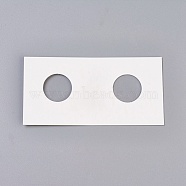 Cardboard Staple Type Coin Mylar Flip Holder Cover Case, White, Hole: 20.5mm, 100x50x1.5mm(AJEW-WH0052-06A)