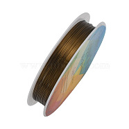 Round Copper Jewelry Wire, Antique Bronze, 24 Gauge, 0.5mm, about 26.24 Feet(8m)/roll(CWIR-CW0.5mm-29)