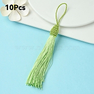 Polyester Tassel Big Pendant Decorations, Lawn Green, 145~175x10.5~12mm(FIND-YW0004-59E)