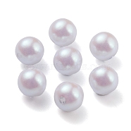 POM Plastic Beads, Imitation Pearl, Center Drilled, Round, Light Steel Blue, 5.5~6mm, Hole: 1mm(KY-C012-01A-02)