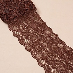 Elastic Lace Trim, Lace Ribbon For Sewing Decoration, Coconut Brown, 80mm(OCOR-WH0024-A27)