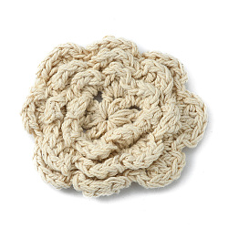 Handmade Polyester Knitting Ornament Accessories, for DIY Sewing Craft, Flower, Wheat, 60~65x5.5mm(DIY-WH0304-590A)